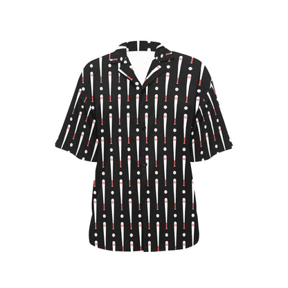 Baseball Pattern Print Design 03 Women's Hawaiian Shirt