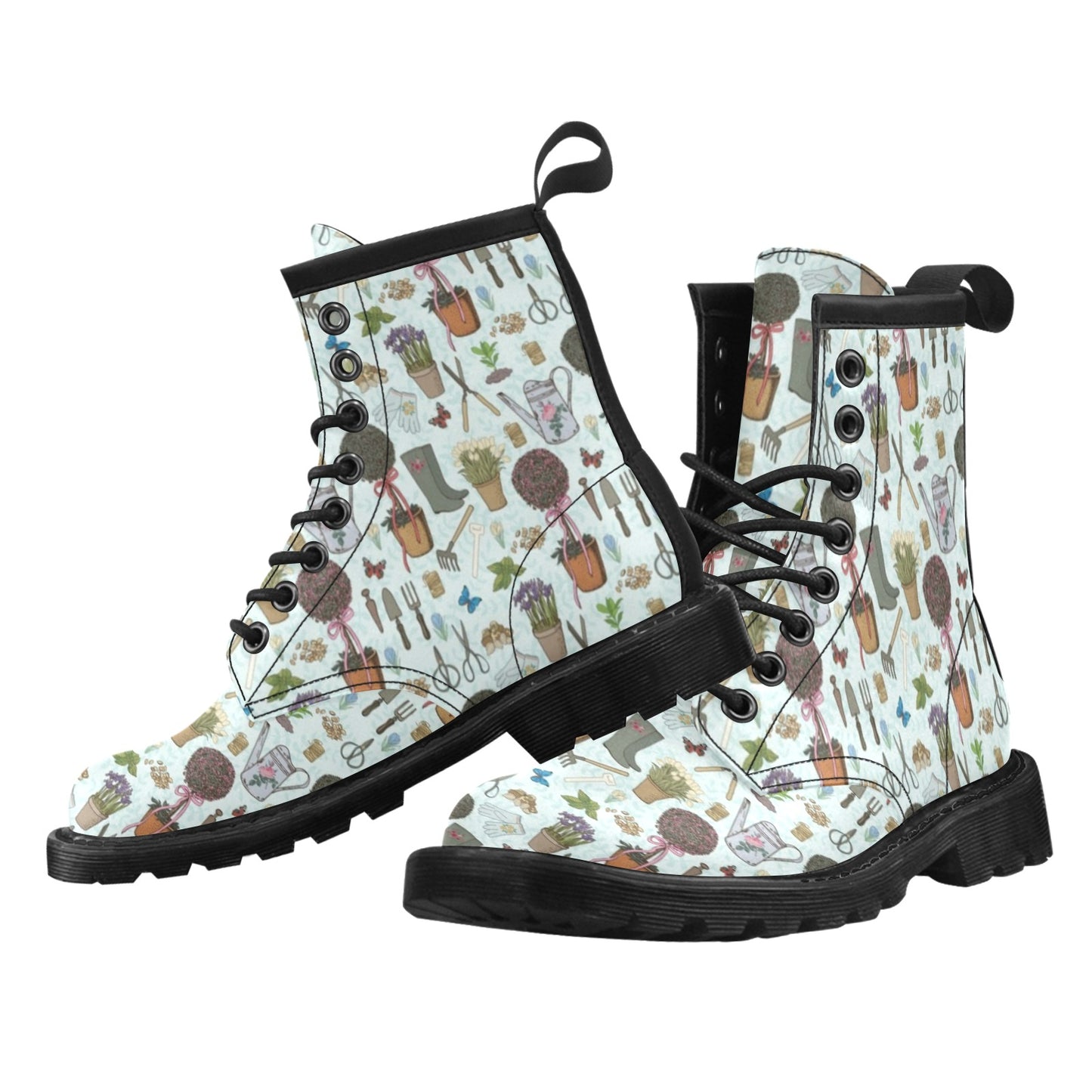 Gardening Pattern Print Design G01 Women's Boots