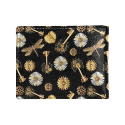 Steampunk Dragonfly Design Themed Print Men's ID Card Wallet
