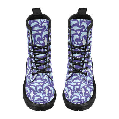 Dolphin Smile Print Pattern Women's Boots