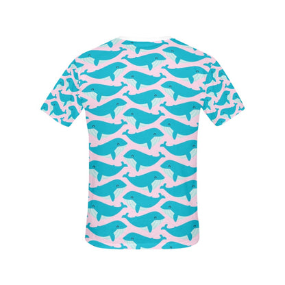 Whale Print Design LKS302 Women's  T-shirt