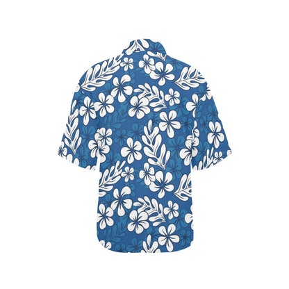 Plumeria Pattern Print Design PM015 Women's Hawaiian Shirt