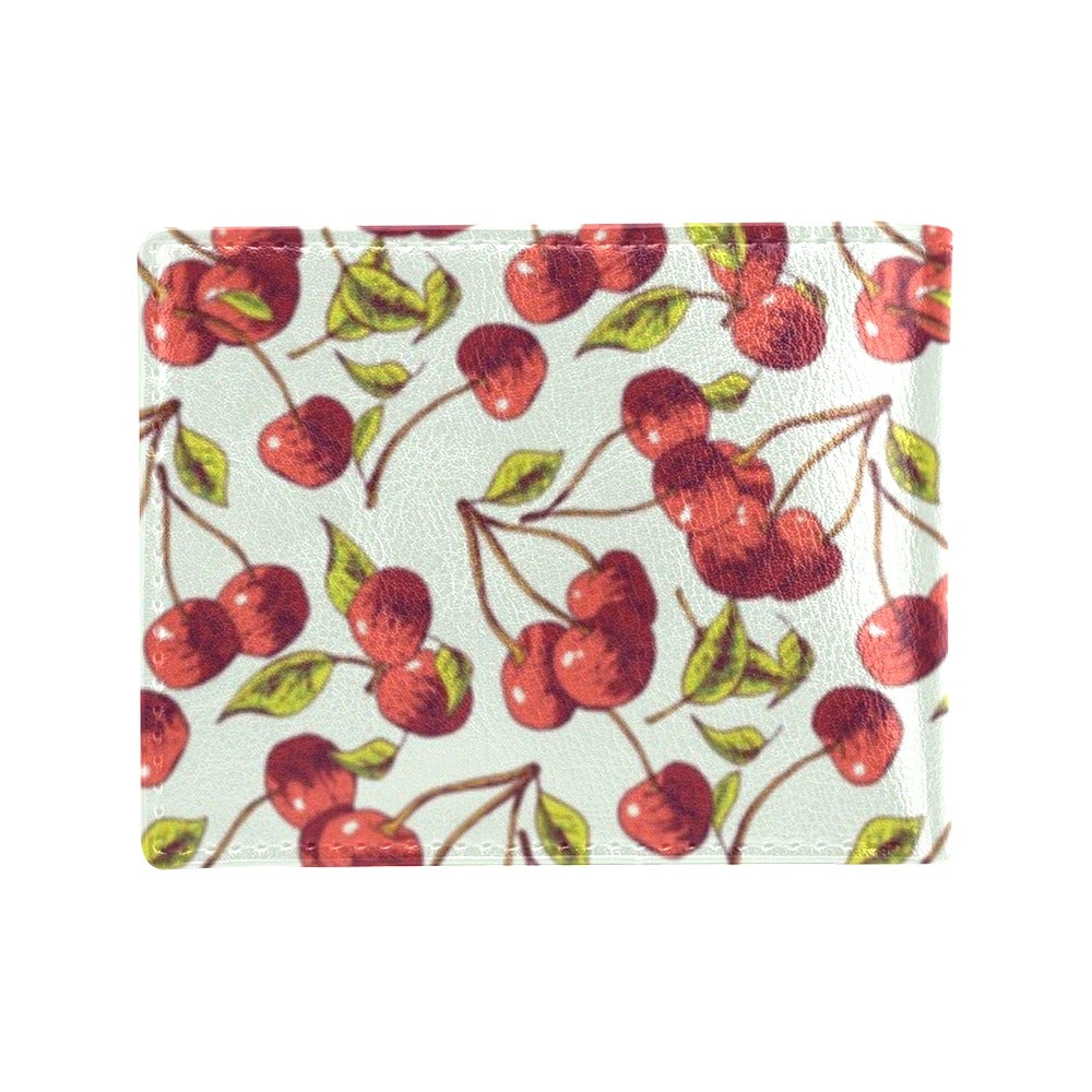 Cherry Hand Draw Men's ID Card Wallet