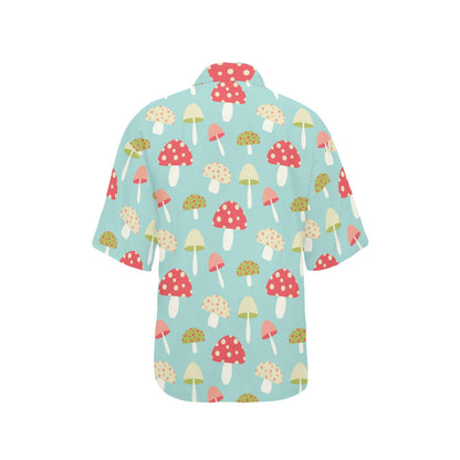 Mushroom Pattern Print Design A01 Women's Hawaiian Shirt