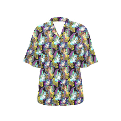 Unicorn With Wings Print Pattern Women's Hawaiian Shirt