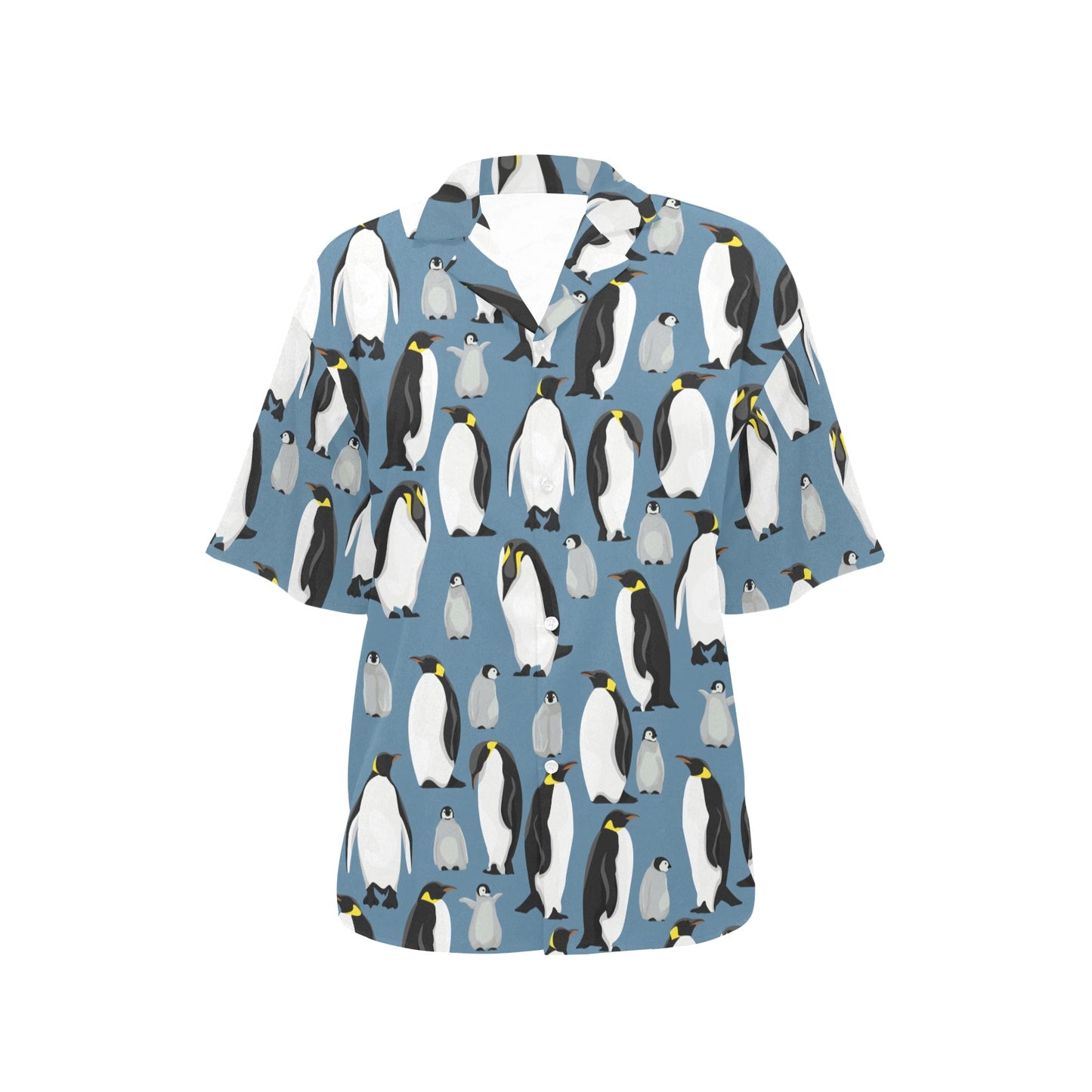 Penguin Pattern Print Design A03 Women's Hawaiian Shirt
