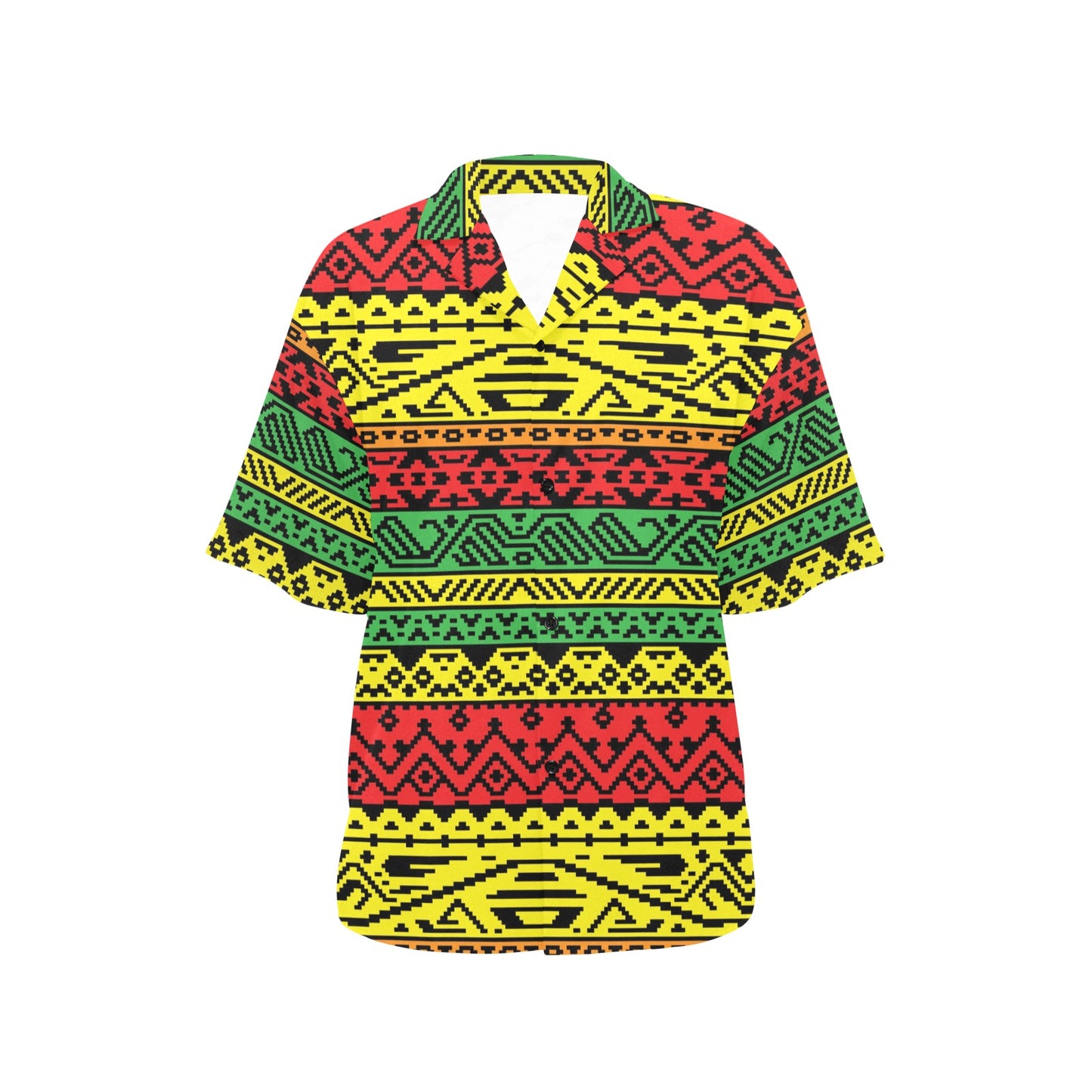 Rastafarian Pattern Print Design A02 Women's Hawaiian Shirt