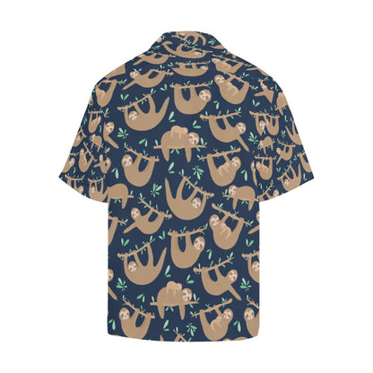 Sloth Print Design LKS307 Men's Hawaiian Shirt