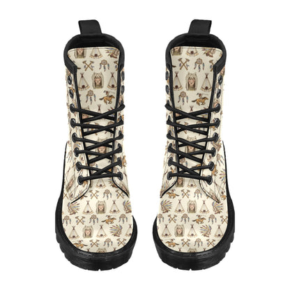 Native Indian Pattern Design Print Women's Boots