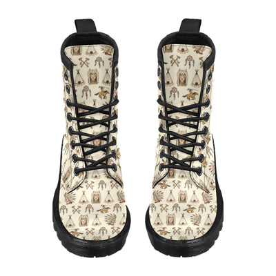 Native Indian Pattern Design Print Women's Boots