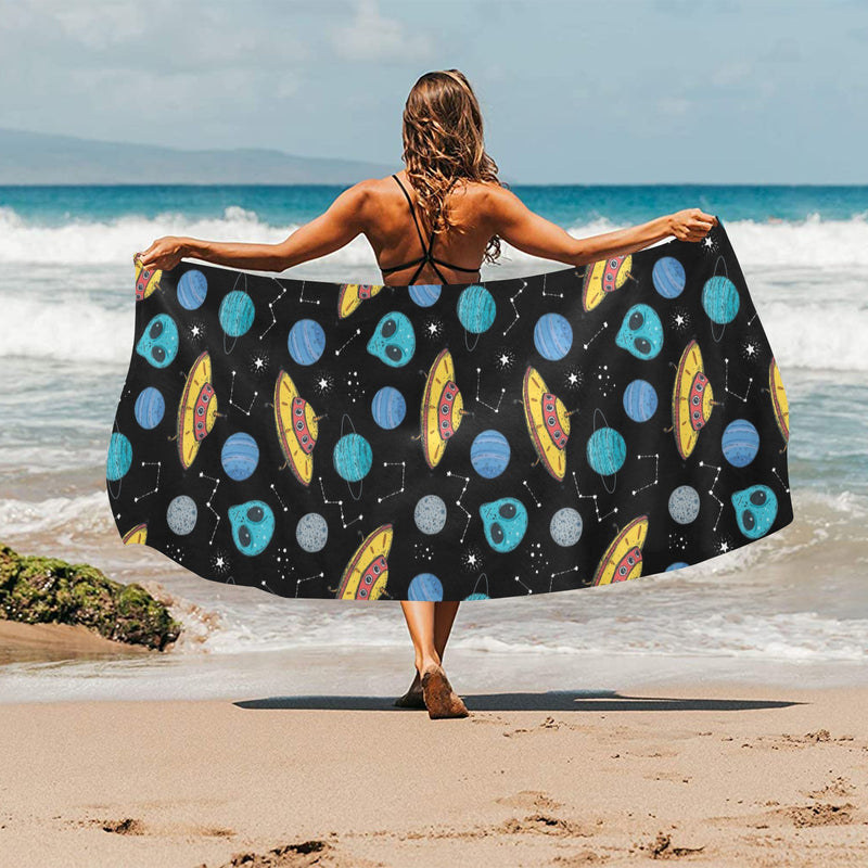 UFO Alien Print Design LKS306 Beach Towel 32" x 71"