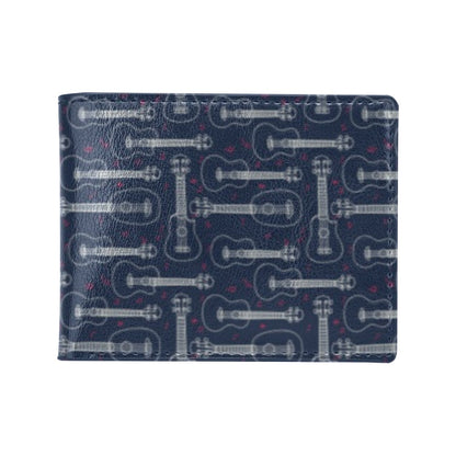 Ukulele Print Design LKS401 Men's ID Card Wallet