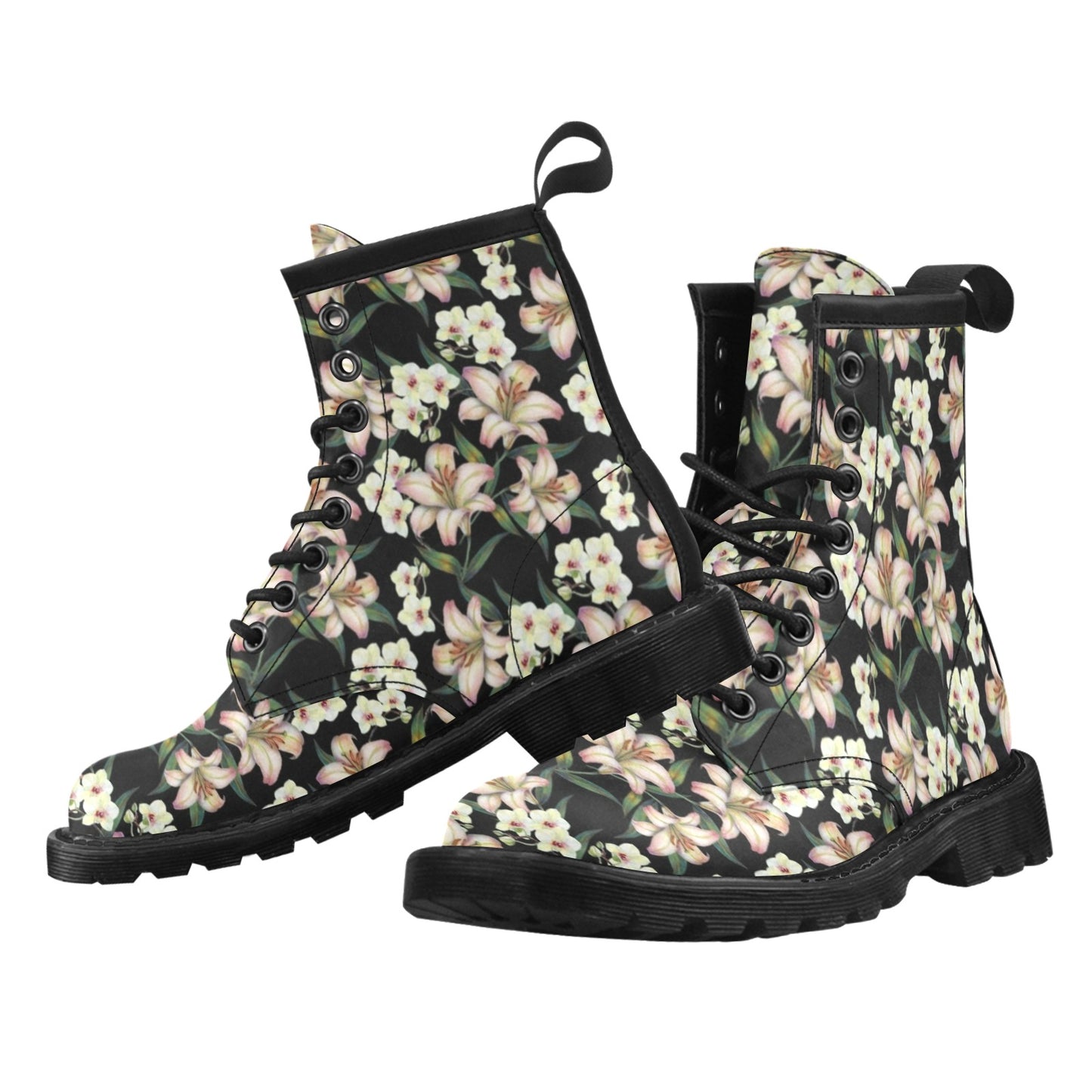 Lily Pattern Print Design LY03 Women's Boots