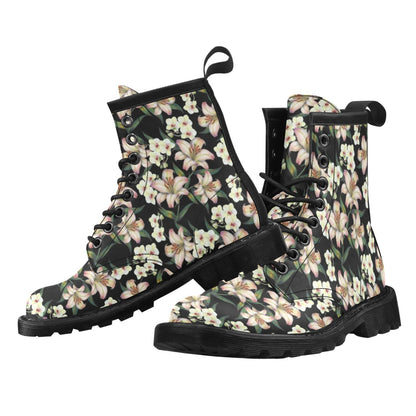 Lily Pattern Print Design LY03 Women's Boots
