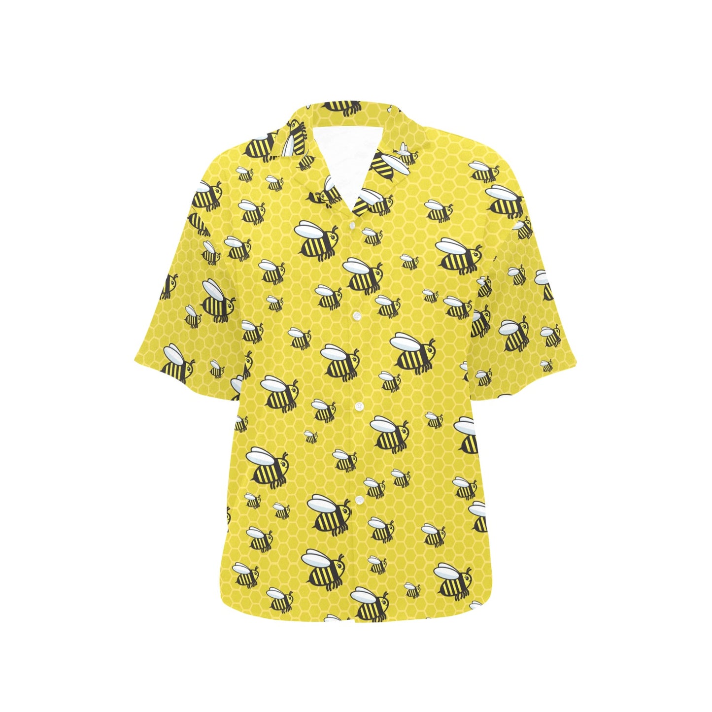Bee Cute Print Design LKS308 Women's Hawaiian Shirt