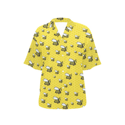 Bee Cute Print Design LKS308 Women's Hawaiian Shirt