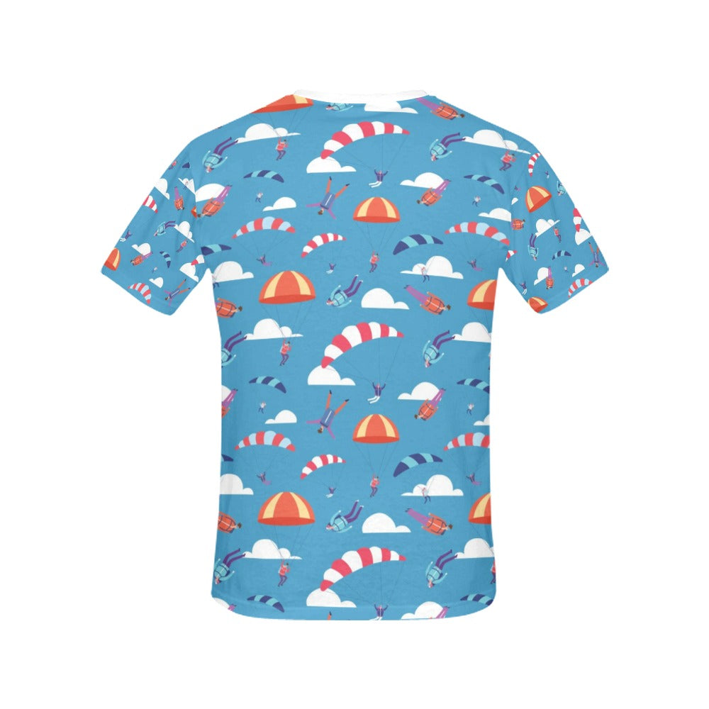 Skydiver Print Design LKS306 Women's  T-shirt
