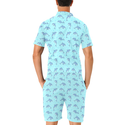 Dolphin Baby Cute Print Pattern Men's Romper