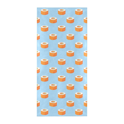 Salmon Sushi Print Design LKS307 Beach Towel 32" x 71"