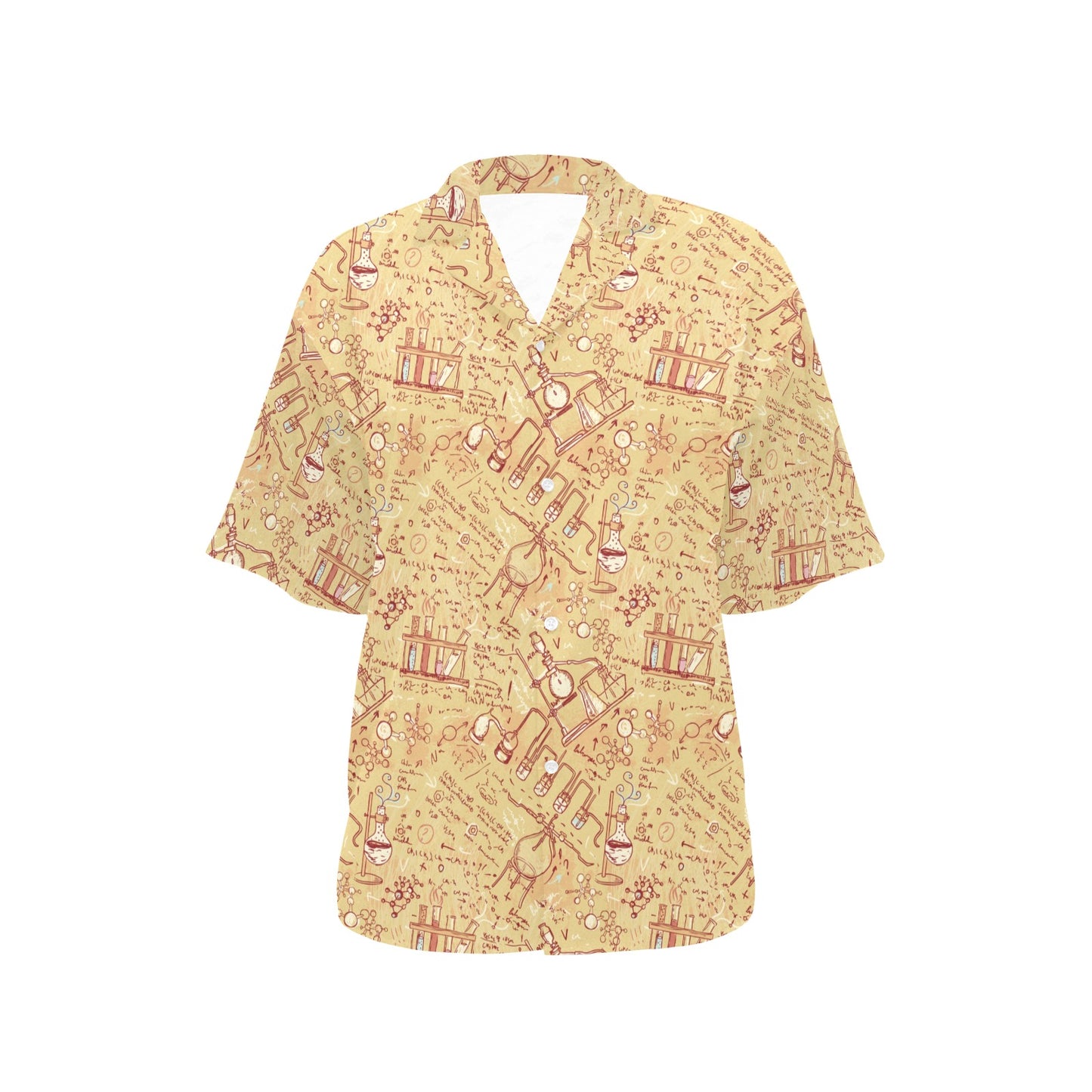 Chemical Pattern Print Design 01 Women's Hawaiian Shirt