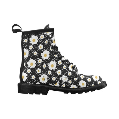 Daisy Pattern Print Design DS02 Women's Boots