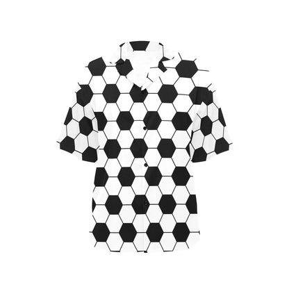 Soccer Ball Texture Print Design LKS303 Women's Hawaiian Shirt