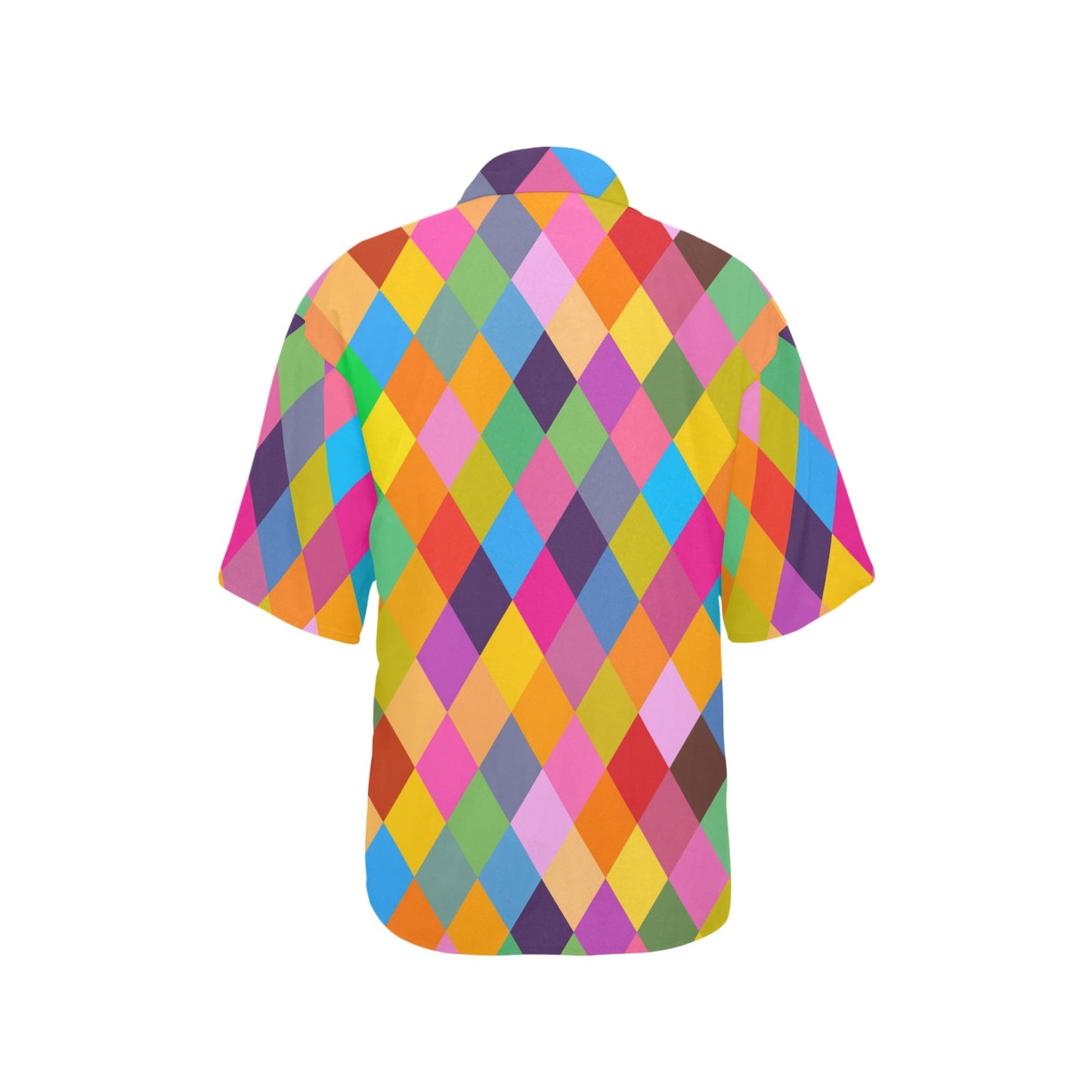 Harlequin Pattern Print Design 02 Women's Hawaiian Shirt