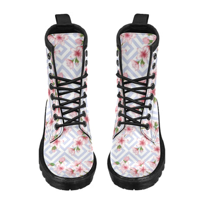 Cherry Blossom Pattern Print Design CB07 Women's Boots