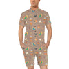 Chicken Happy Print Pattern Men's Romper