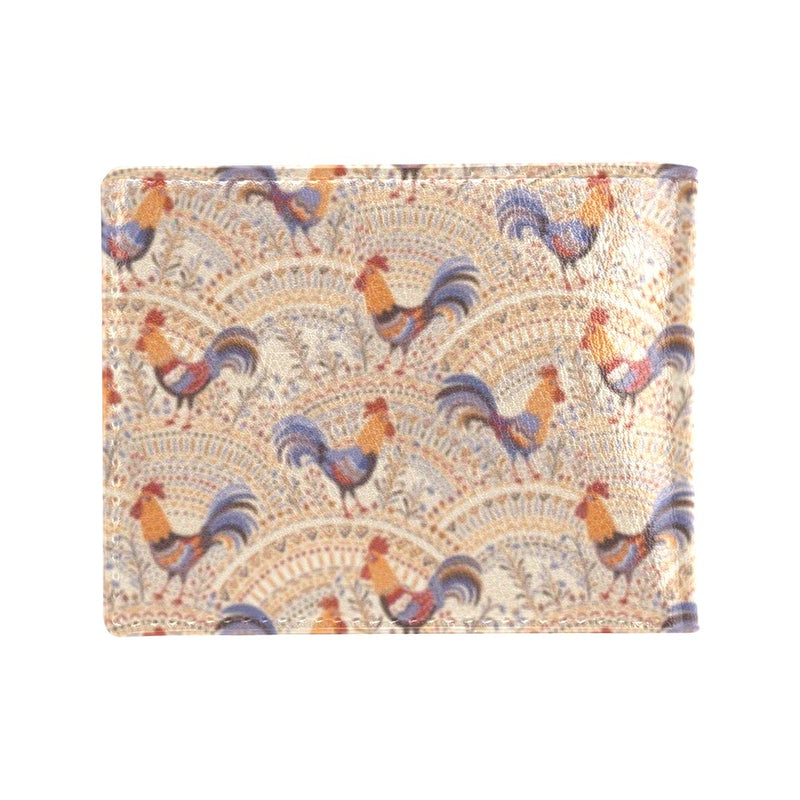 Chicken Boho Style Pattern Men's ID Card Wallet