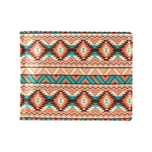 Navajo Western Style Print Pattern Men's ID Card Wallet