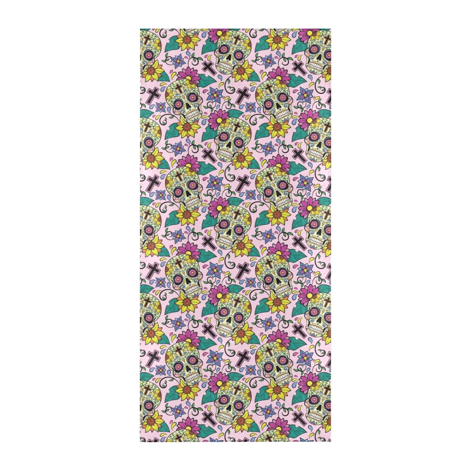 Sugar Skull Print Design LKS307 Beach Towel 32" x 71"