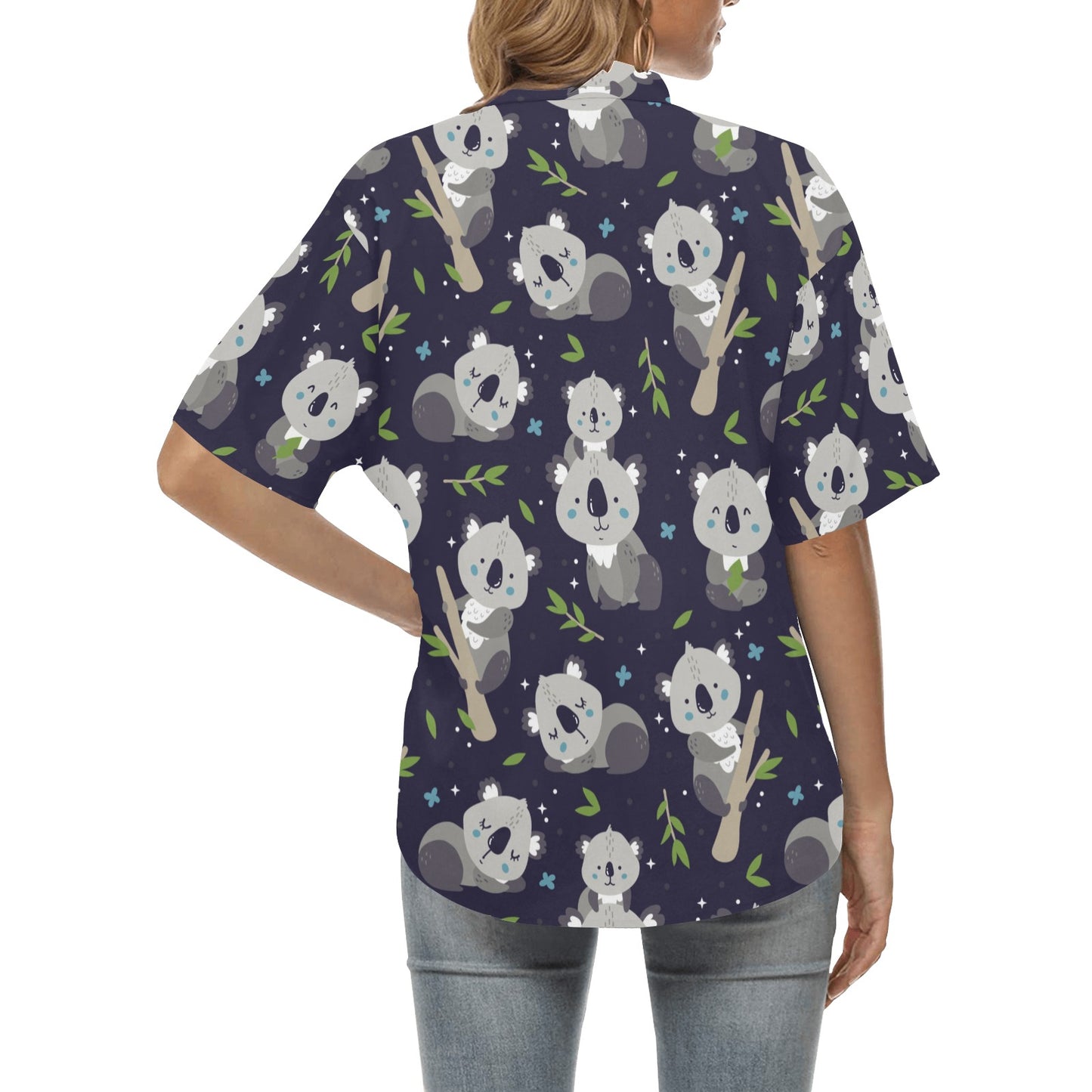Koala Pattern Print Design 04 Women's Hawaiian Shirt