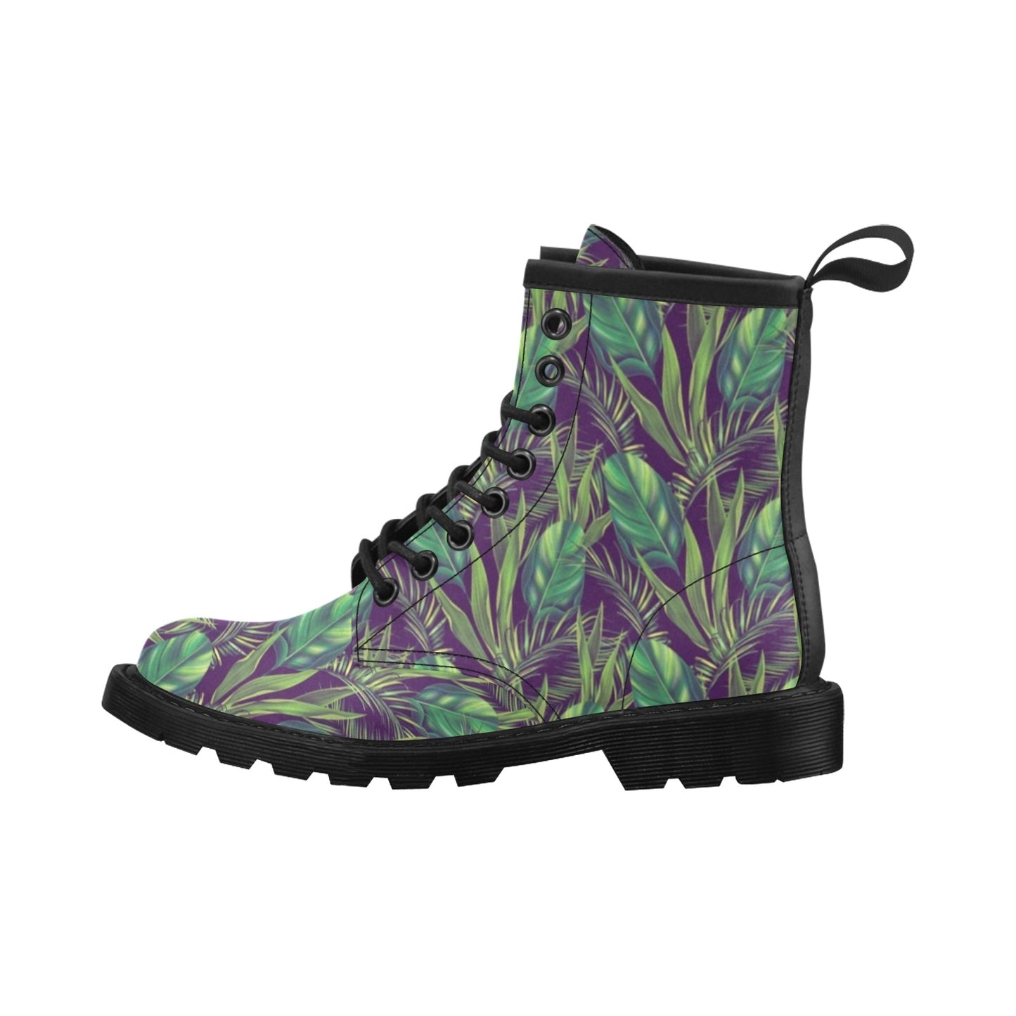 Palm Leaves Pattern Print Design PL03 Women's Boots