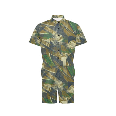 Military Camouflage Pattern Print Design 01 Men's Romper