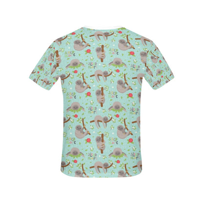 Sloth Print Design LKS305 Women's  T-shirt