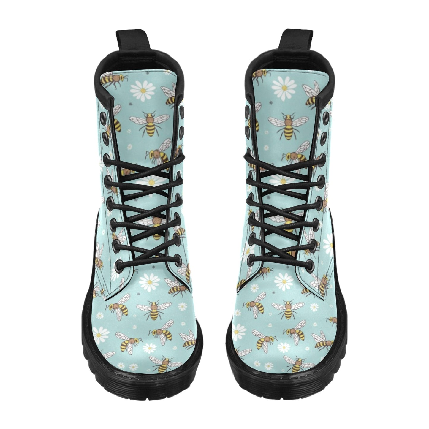 Bee Pattern Print Design BEE010 Women's Boots