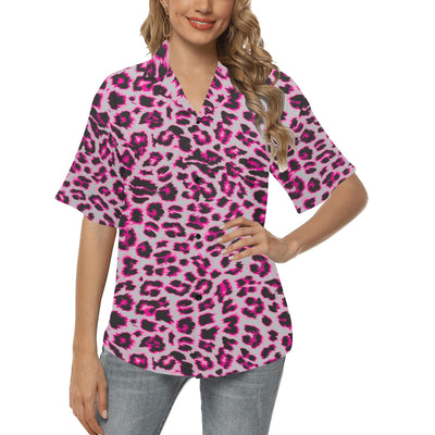 Leopard Pattern Print Design 02 Women's Hawaiian Shirt