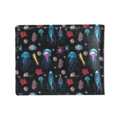Jellyfish Underwater Print Men's ID Card Wallet