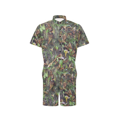 Camouflage Realistic Tree Print Men's Romper