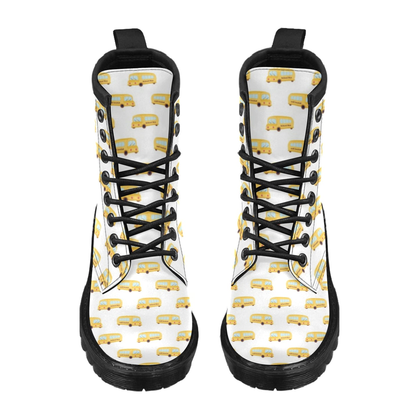 School Bus Print Design LKS306 Women's Boots