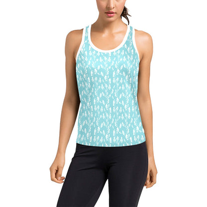 Sweet Pea Print Design LKS302 Women's Racerback Tank Top