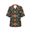 Kente Pattern Print Design 04 Women's Hawaiian Shirt