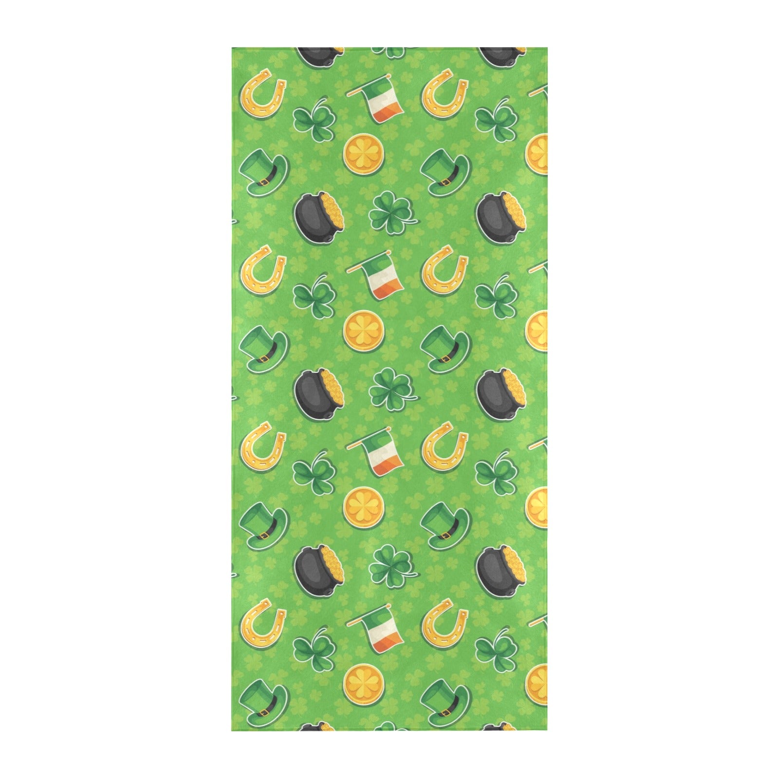 Shamrock Saint Patrick's Day Print Design LKS302 Beach Towel 32" x 71"