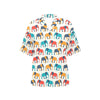 Elephant Colorful Print Pattern Women's Hawaiian Shirt