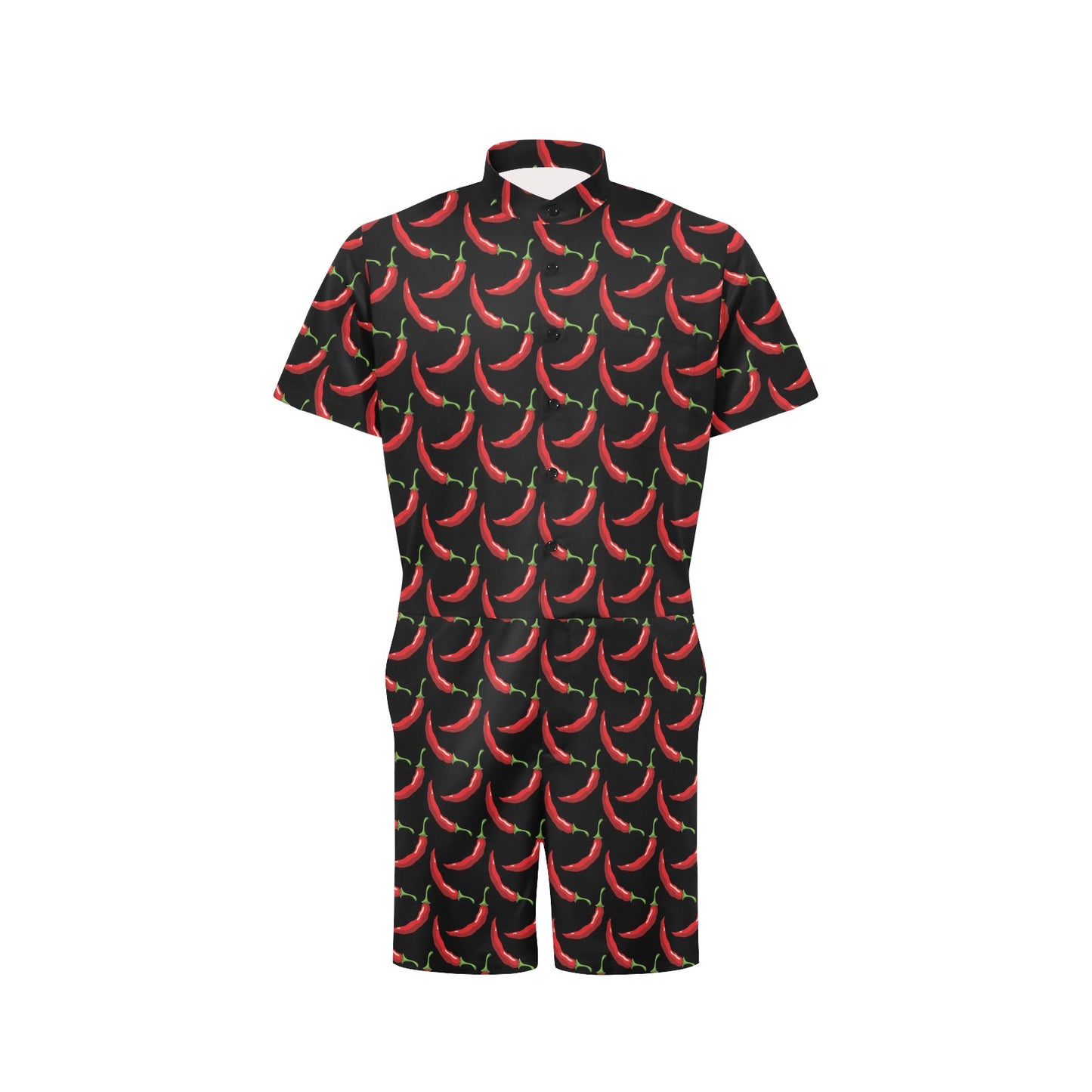 Chilli Pepper Pattern Print Design 01 Men's Romper