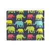 Elephant Neon Color Print Pattern Men's ID Card Wallet