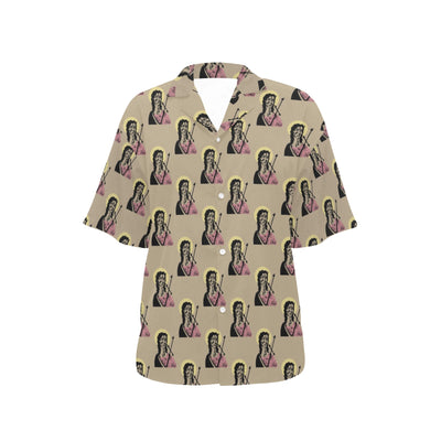 Christian Pattern Print Design 04 Women's Hawaiian Shirt