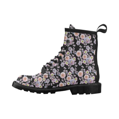 Dahlia Pattern Print Design DH012 Women's Boots