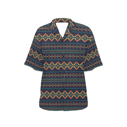 Southwest American Design Themed Print Women's Hawaiian Shirt